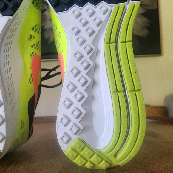 Nike Air Zoom Elite 7 Neon Yellow Hot Pink Lace Up Running Sneakers Mens Size 8 - Picture 15 of 15